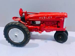 Two HUBLEY Red Die-cast Tractors