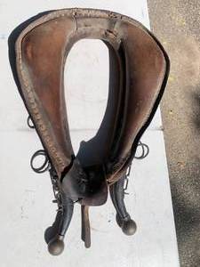 Vintage Western Leather Horse Collar and Halter Mirror