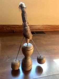 Vintage Folk Art Handcarved African Balancing Toy