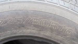 (4) Trailer Tires Size 23580R16
