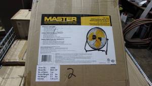 Master 12 High Velocity Direct Drive Floor Fan (Item 2)