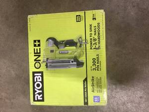 lot 26 image: RYOBI ONE 18V Cordless Airstrike 23-Gauge Pin Nailer (Tool Only) Customer Returns See Pictures