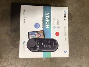 lot 29 image: Lockly Vision Matte Black Deadbolt WiFi Smart Lock with Video Doorbell, Fingerprint, Keypad, App, Voice Control, 2-Way Audio  Customer Returns See Pictures