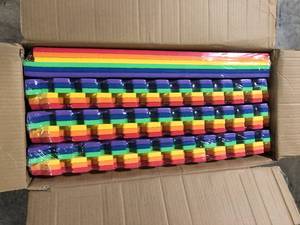 Norsk Rainbow 24 in. x 24 in. EVA Foam Non-Toxic Solid Color Interlocking Tiles (144 sq. ft. - 36 tiles) Customer Returns See Pictures