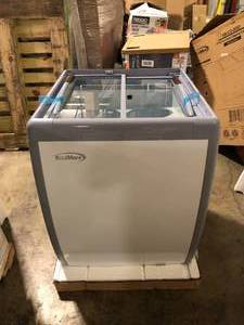 Koolmore 26 in. 4 Tub Ice Cream Dipping Cabinet Display Freezer with Sliding Glass Door.  Customer Returns See Pictures