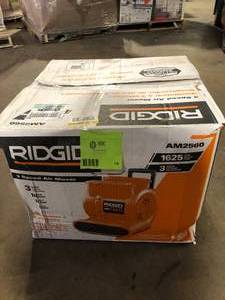 RIDGID 1625 CFM 3-Speed Portable Blower Fan Air Mover with Collapsible Handle and Rear Wheels for Water Damage Restoration Customer Returns See Pictures