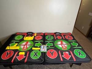 lot 210 image: DDR Game Dance Pads with Dance Dance Revolution Ultramix 4 Xbox Game
