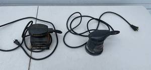 lot 16 image: Lot of 2 Electric Sanders - Black & Decker Finishing Sander and Sears Craftsman Palm Grip Sander