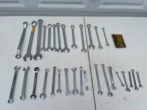 lot 34 image: Assorted Wrenches - Mixed Sizes and Brands