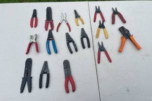lot 52 image: Assorted Crimping Tools and Wire Strippers Lot