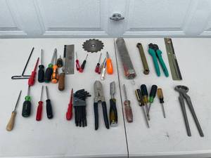 lot 64 image: Assorted Hand Tools and Hardware Lot