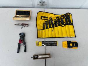 lot 142 image: Lot of Various Hand Tools including DeWalt Stud Finder and Parker Wrench Set