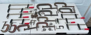lot 154 image: Lot of Various C-Clamps and F-Clamps