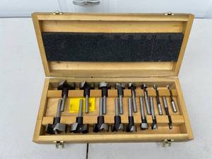 lot 174 image: Set of Forstner Bits in Wooden Case