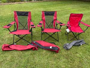 lot 317 image: Lot of 3 Kijaro Elite Dual Lock Camping Chairs
