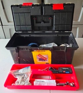 lot 88 image: Lot of Electrical Components and Hardware in Toolbox