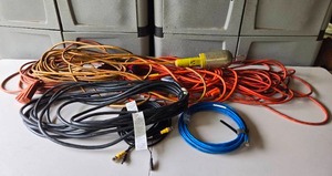 lot 93 image: Lot of Assorted Extension and Electronic Cables
