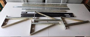 lot 95 image: Assorted Metal Brackets, Rails, and Hardware