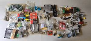 lot 107 image: Assorted Lot of Hardware, Electrical, and Mechanical Components