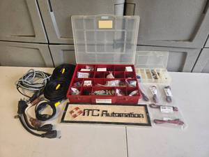 lot 115 image: Assorted Electrical and Connector Supplies with Cables and PFM Integrators Organizer