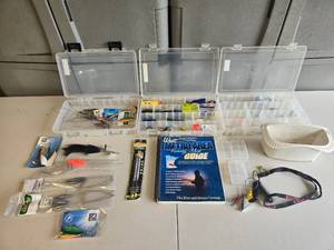 lot 162 image: Lot of Fishing Lures and Accessories with Guide