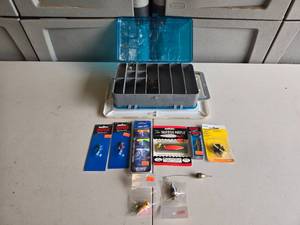 lot 193 image: Assorted Fishing Lures with Plano Tackle Box