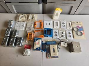 lot 197 image: Assorted Lot of Electrical Boxes and Wall Plates