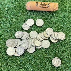 Full Roll (40) Washington Silver Quarters
