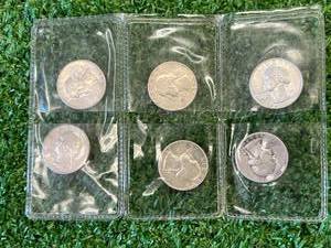 6 Silver Washington Quarters