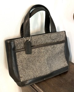 lot 204 image: Coach Bleeker Herringbone Tote  Handbag