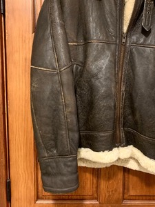lot 110 image: Vintage Lined Leather Jacket by Hollies Leather