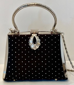 lot 115 image: Black and Silver Structured Handbag