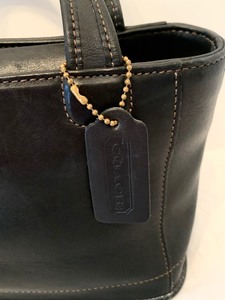 lot 117 image: Coach Sleeker Satchel Black Leather Tote  Handbag