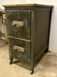 lot 294 image: Vintage Shop Cart with Drawers