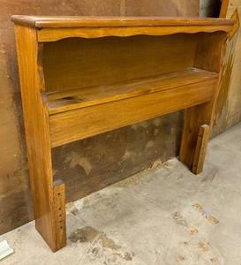 lot 295 image: Vintage Wooden Twin Headboard