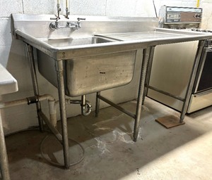 lot 29 image: Commercial Stainless Steel Sink and Prep Area #2