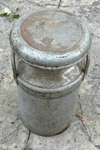 lot 408 image: Vintage Metal Milk Jug