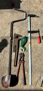 lot 436 image: Clamps, Saw, Wrenches and More