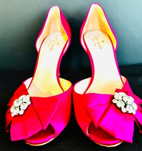 lot 88 image: Gorgeous Kate Spade Heels in Hot Pink with Rhinestones