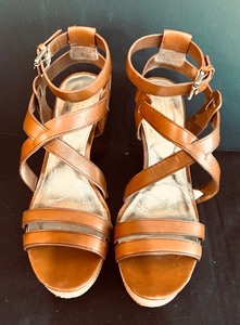 lot 90 image: Lovely Coach Macey Vachetta Sandals