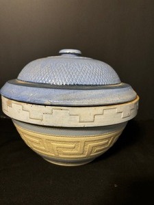 lot 337 image: Vintage Red Wing Greek Bowl with Germania Pattern Lid