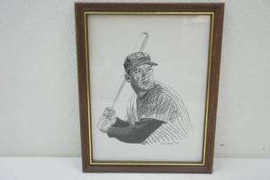 lot 30 image: pencil drawing Mickey Mantel