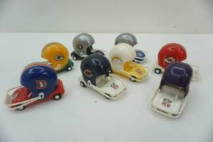 lot 104 image: Miniature NFL team cars, plastic