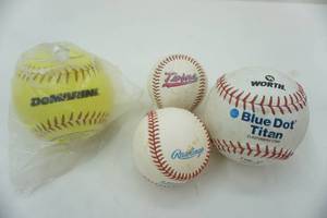 lot 127 image: Softball and baseballs, vintage Twins ball