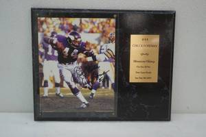 lot 138 image: Chuck Foreman autographed plaque