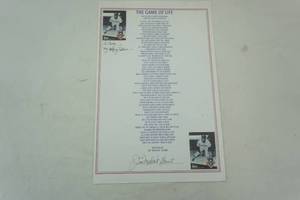 lot 157 image: Jim Mudcat Grant signed poem