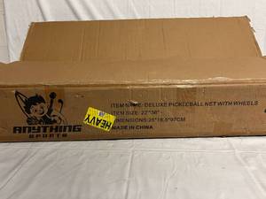 lot 18 image: Anything Sports Deluxe Pickleball Net with Wheels
