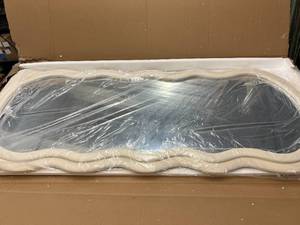 lot 51 image: Full Length White Wavy Mirror