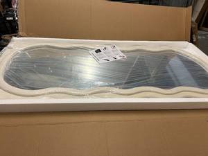 lot 52 image: Full Length White Wavy Mirror