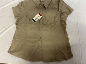 lot 77 image: 6 Short Sleeve Clique DressWork Shirts - XL